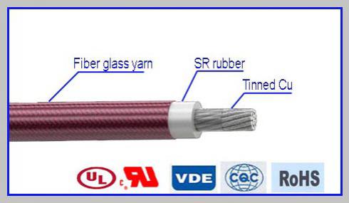  Cable aislado de silicona y fibra de vidrio - Cable trenzado para motor AWM 3641 